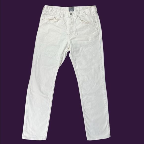 H&M Men’s Regular Fit Cream Jeans 31x28 - Picture 1 of 8